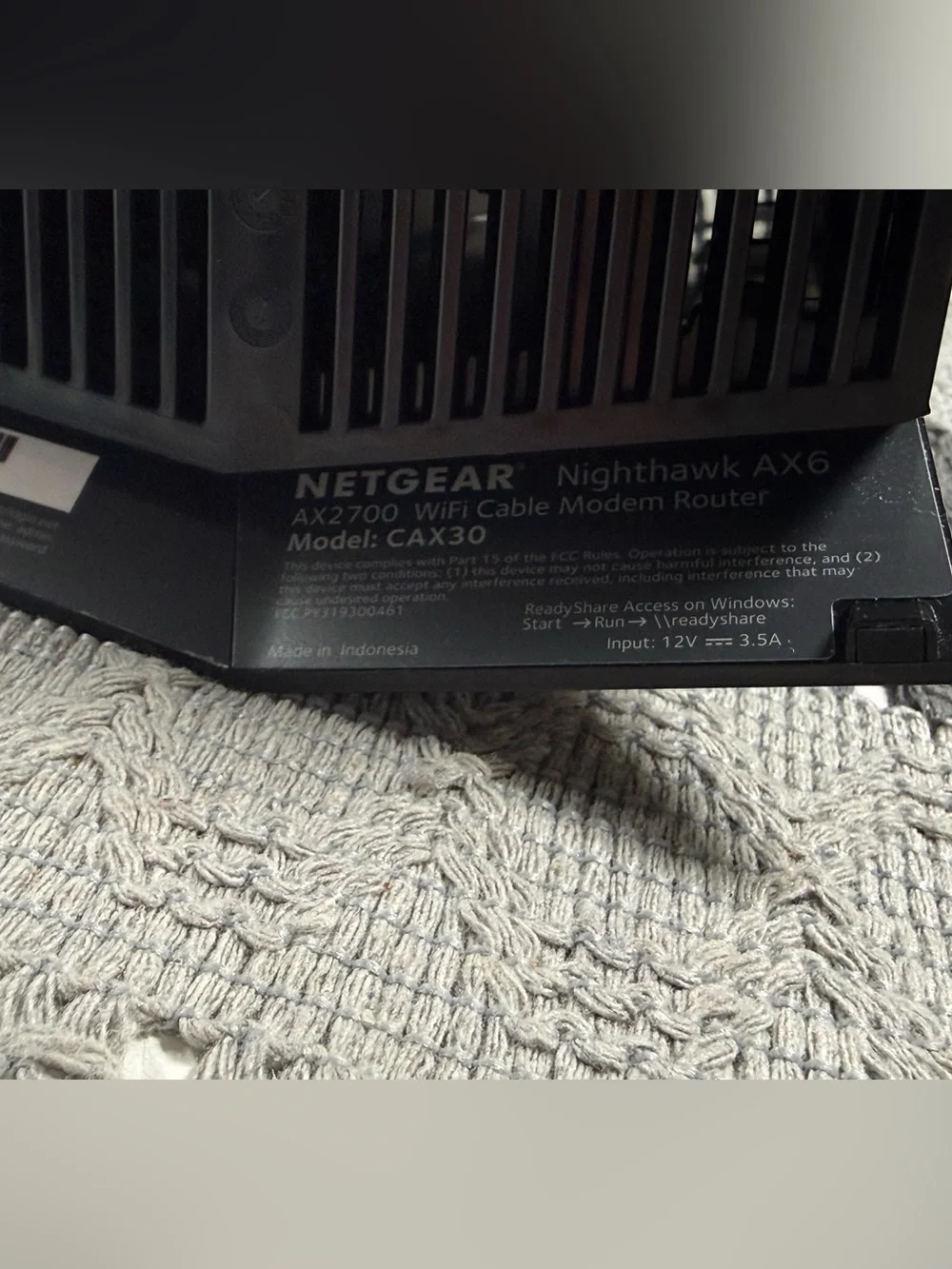 NETGEAR Nighthawk AX6 Model CAX30 | AX2700 Wifi Cable Modem Router w/Cord.Tested - Picture 4 of 4